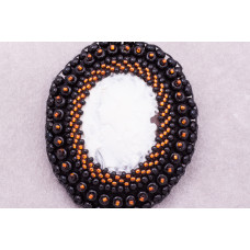 Vintage Brooch with Toho Beads