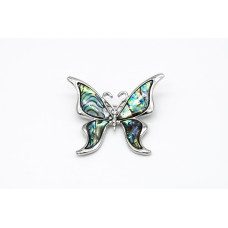 Abalone butterfly shell brooch